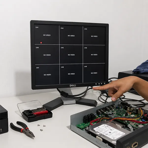 DVR o NVR de cámaras de seguridad que no graba
