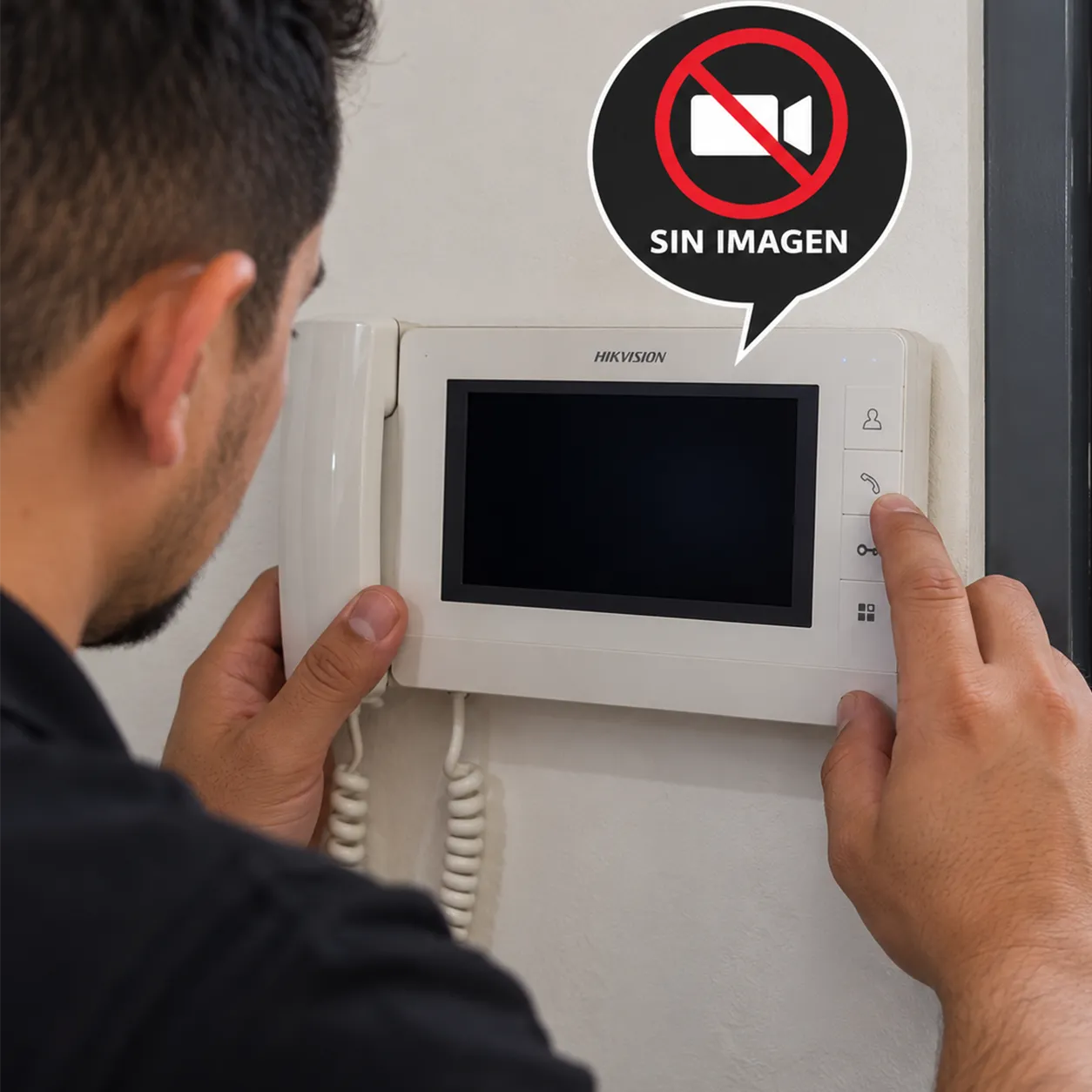 Videoportero o citófono con cámara sin imagen